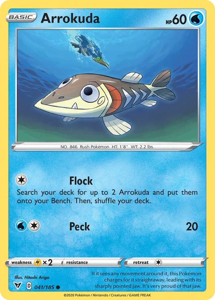 Arrokuda #41 Vivid Voltage Pokemon card