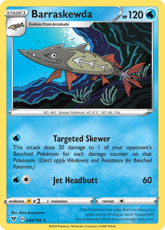 Barraskewda #42 Vivid Voltage Pokemon card