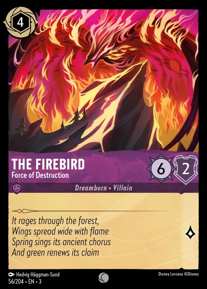 The Firebird #56 Into the Inklands Disney Lorcana card
