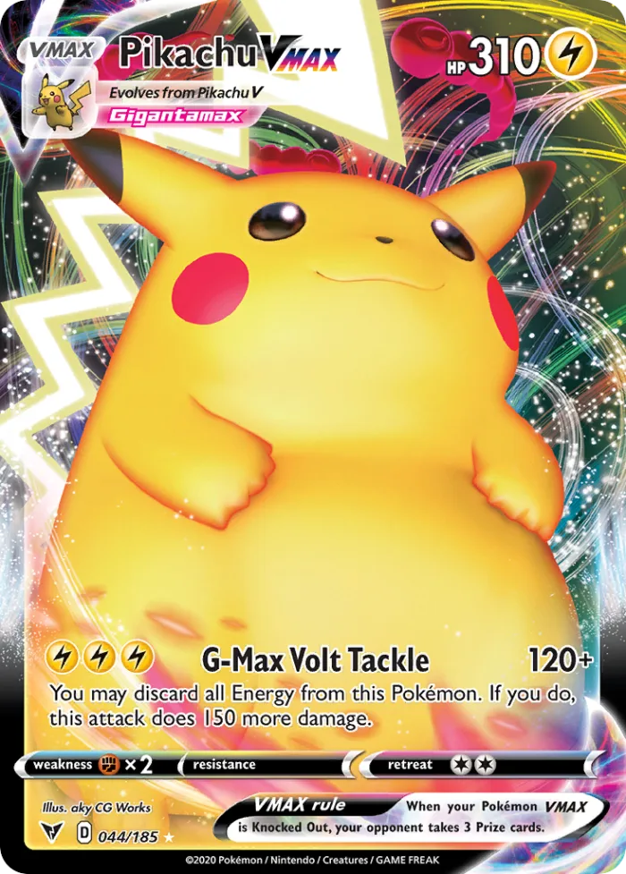 Pikachu VMAX #44 Vivid Voltage Pokemon card