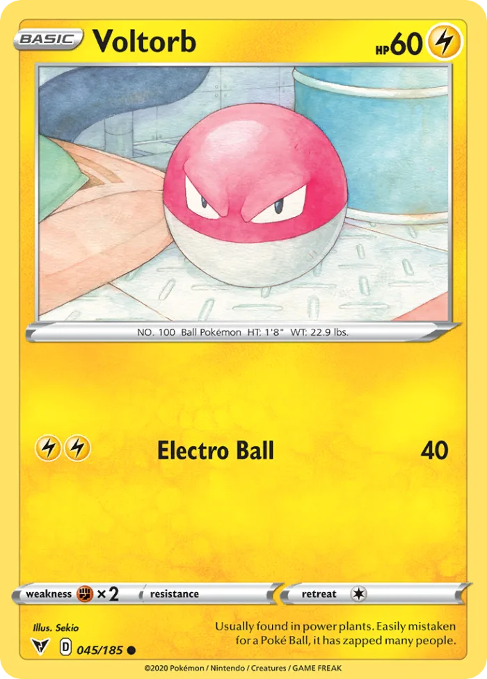 Voltorb #45 Vivid Voltage Pokemon card