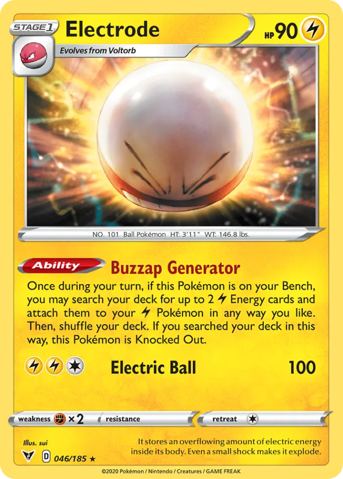 Electrode #46 Vivid Voltage Pokemon card