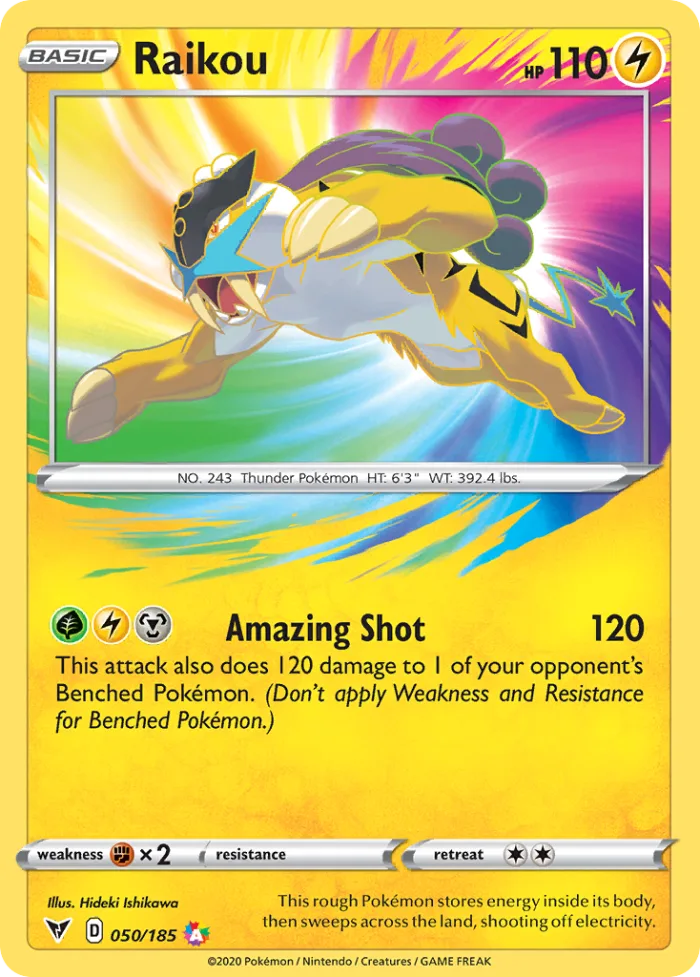 Raikou #50 Vivid Voltage Pokemon card
