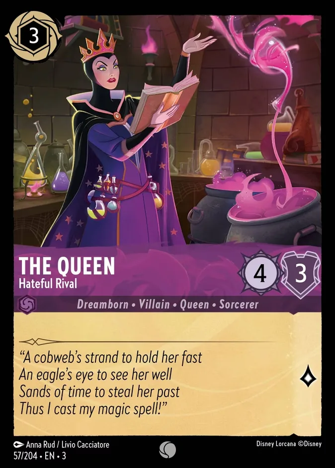The Queen #57 Into the Inklands Disney Lorcana card