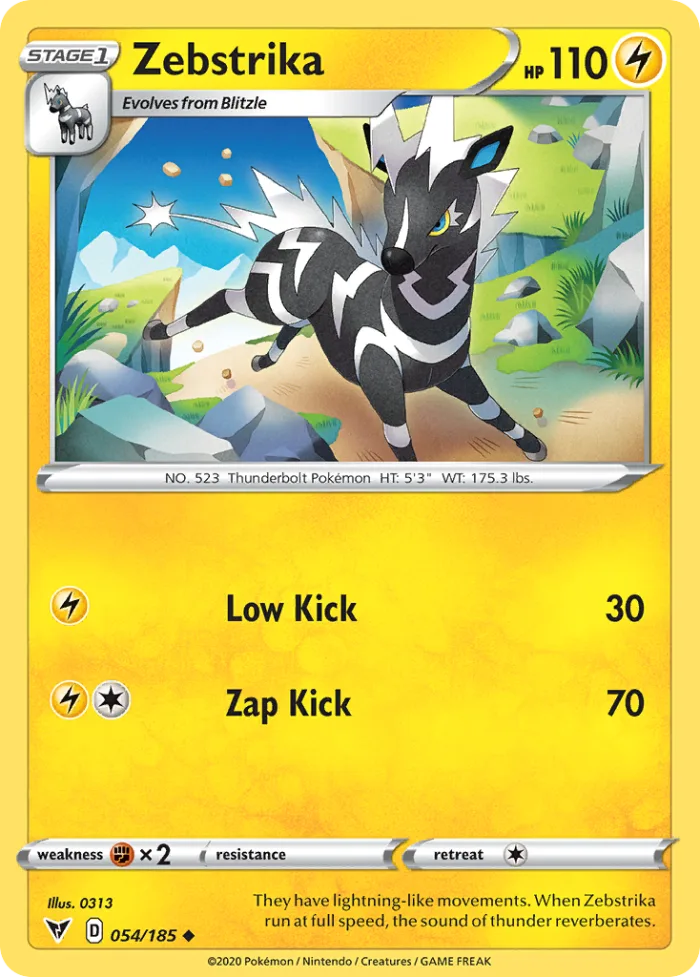 Zebstrika #54 Vivid Voltage Pokemon card