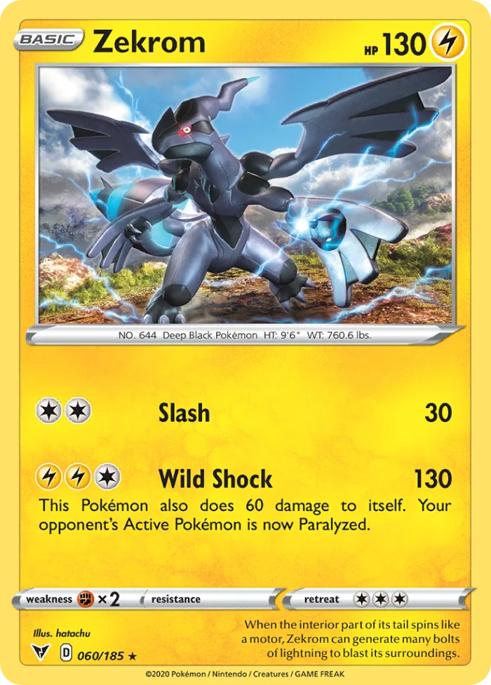Zekrom #60 Vivid Voltage Pokemon card