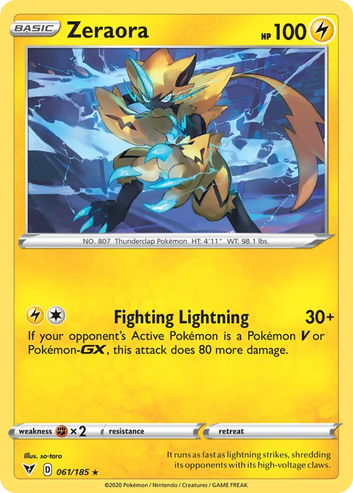Zeraora #61 Vivid Voltage Pokemon card