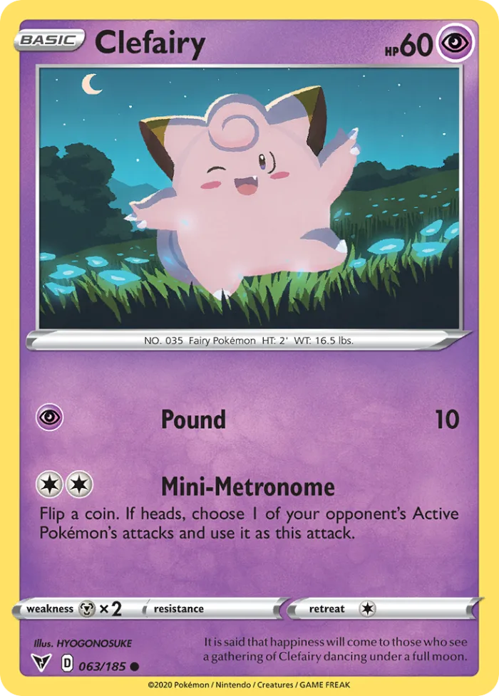 Clefairy #63 Vivid Voltage Pokemon card