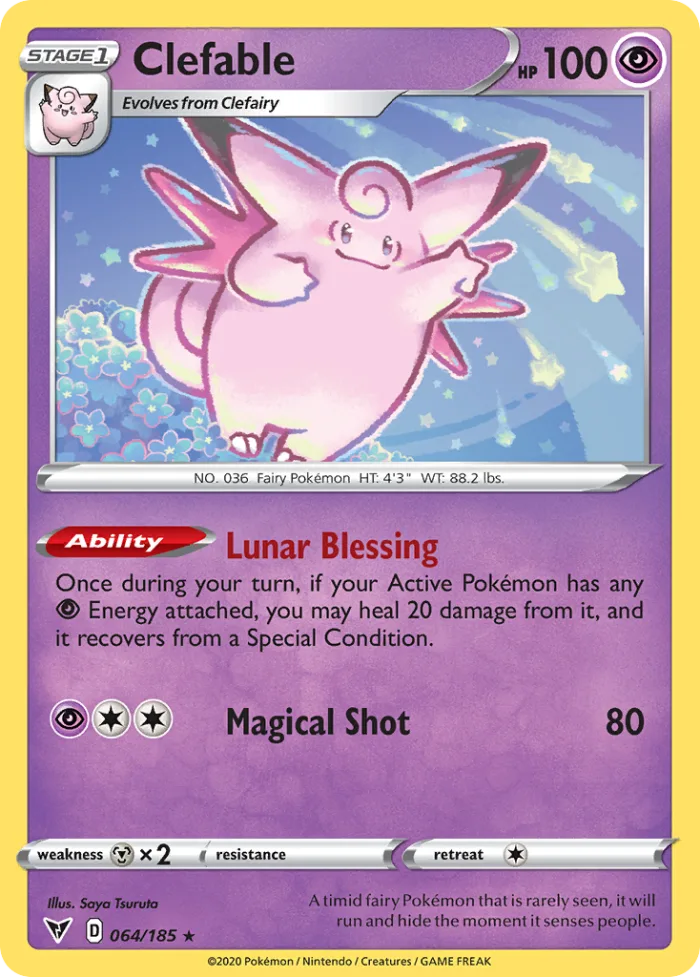 Clefable #64 Vivid Voltage Pokemon card