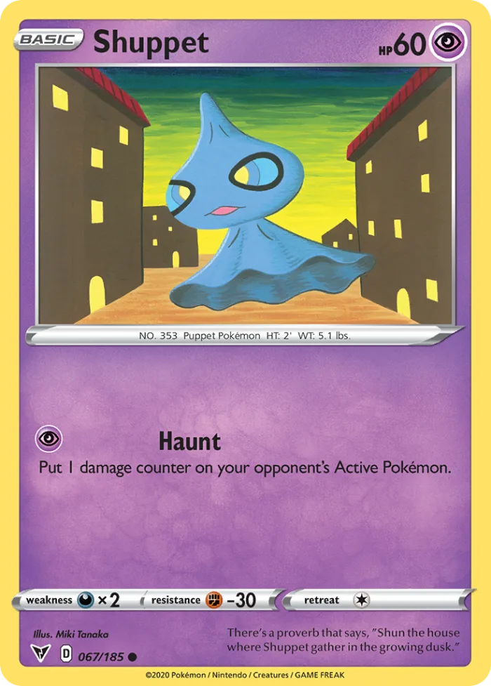 Shuppet #67 Vivid Voltage Pokemon card