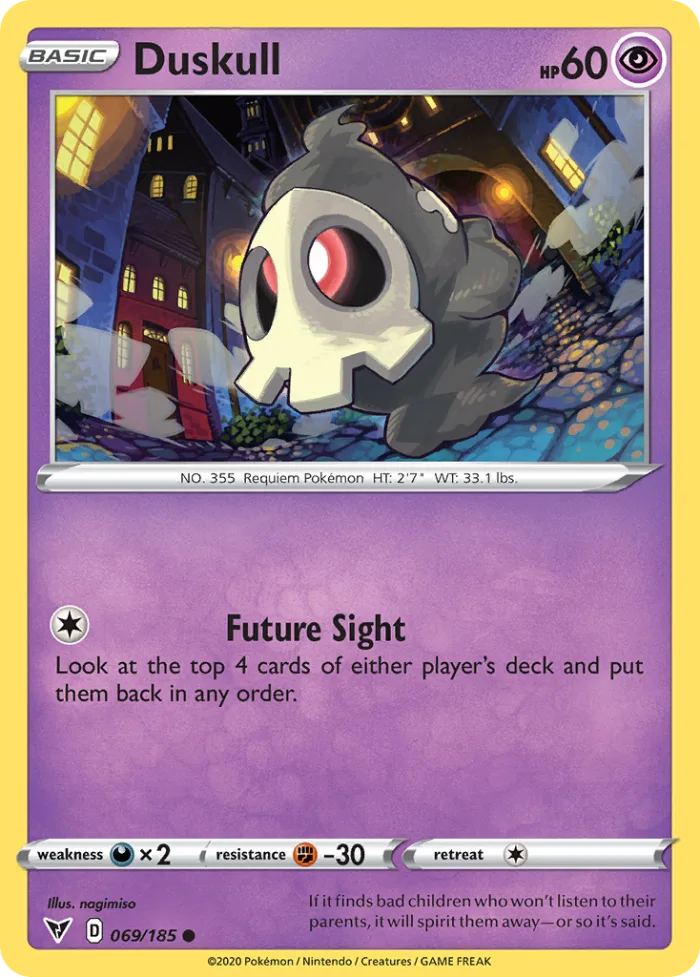 Duskull #69 Vivid Voltage Pokemon card
