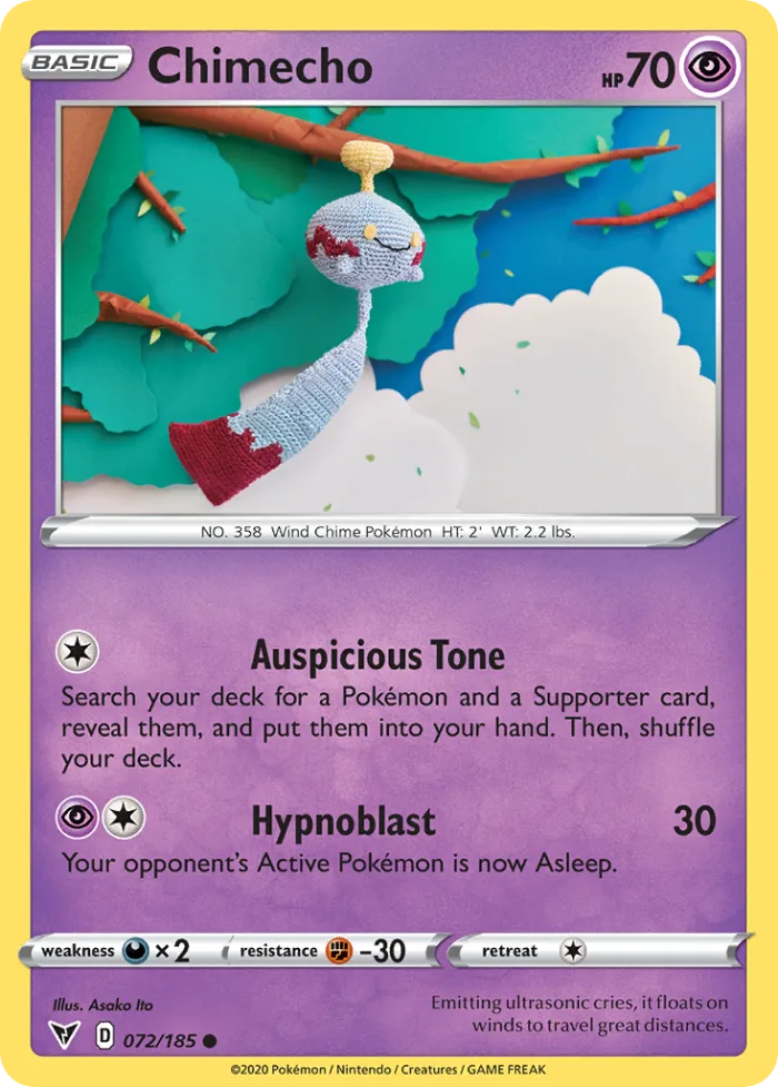 Chimecho #72 Vivid Voltage Pokemon card