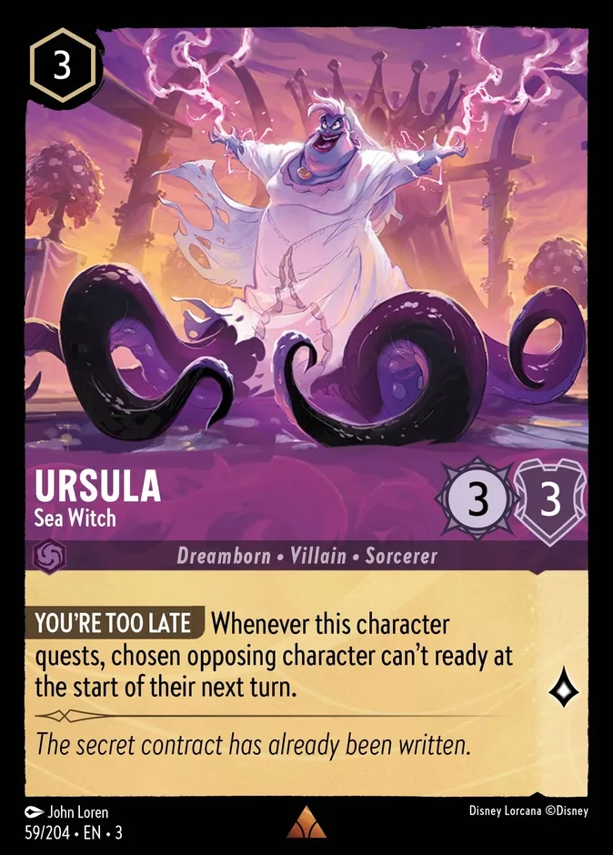 Ursula #59 Into the Inklands Disney Lorcana card