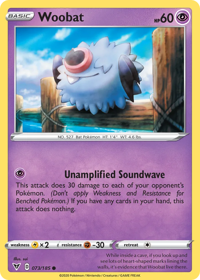 Woobat #73 Vivid Voltage Pokemon card