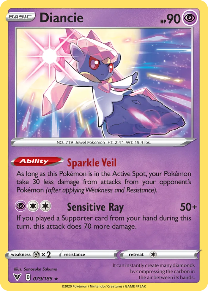 Diancie #79 Vivid Voltage Pokemon card