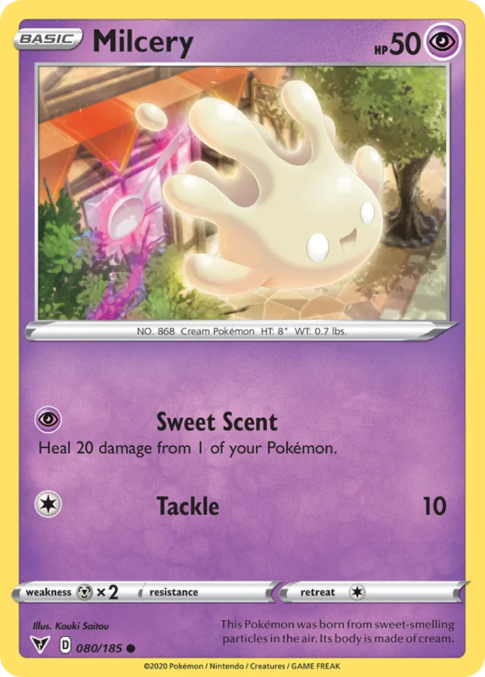 Milcery #80 Vivid Voltage Pokemon card