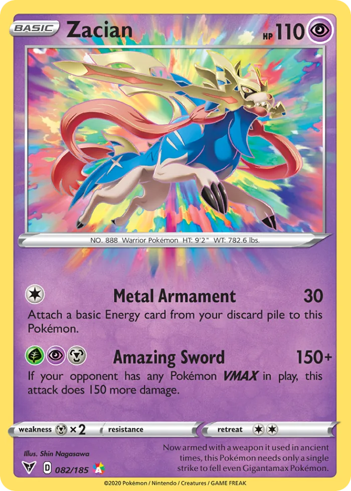 Zacian #82 Vivid Voltage Pokemon card