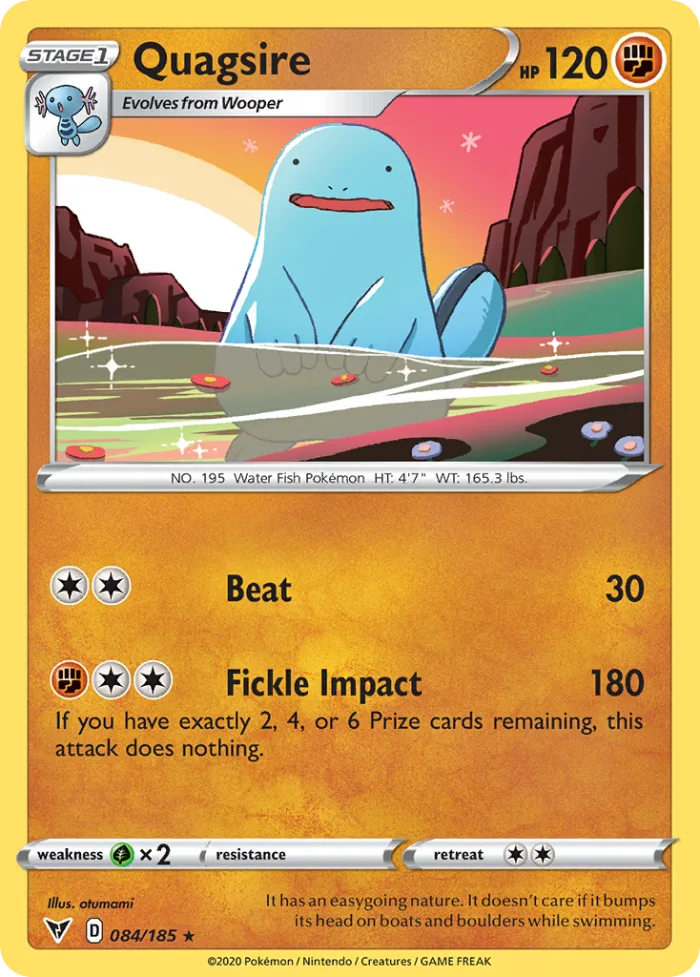 Quagsire #84 Vivid Voltage Pokemon card