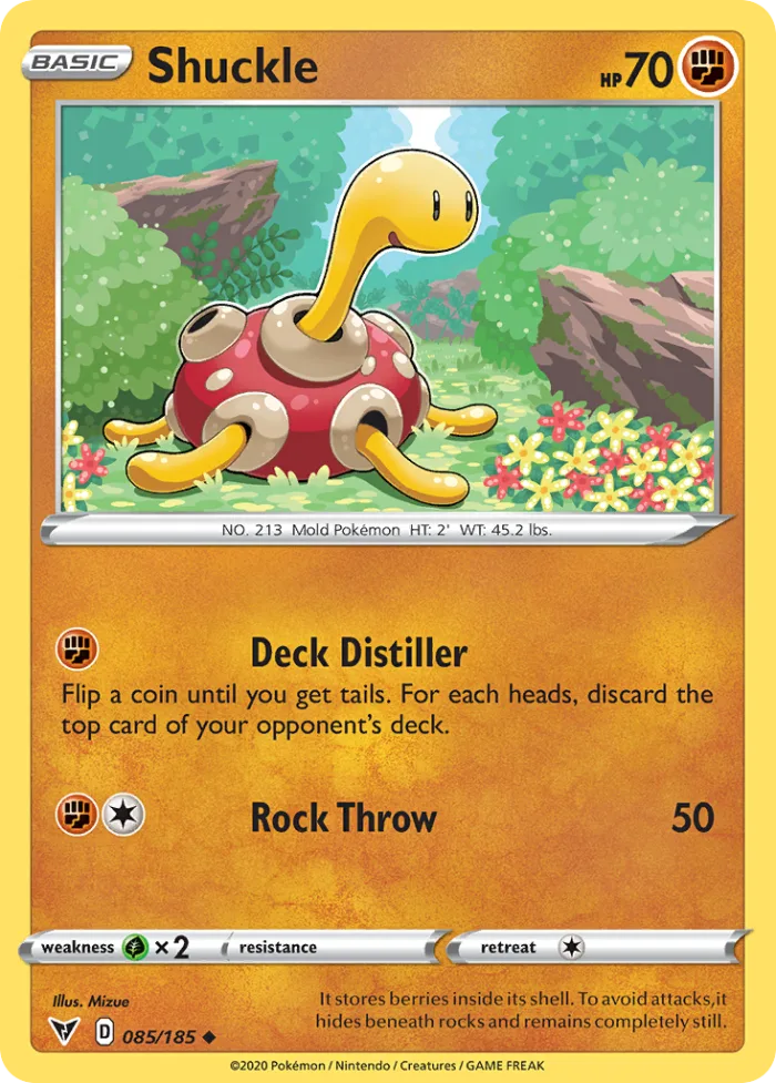 Shuckle #85 Vivid Voltage Pokemon card