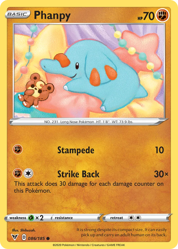 Phanpy #86 Vivid Voltage Pokemon card