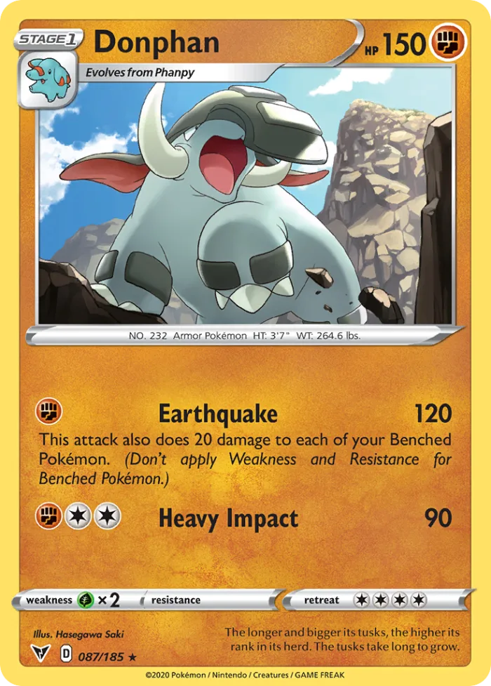Donphan #87 Vivid Voltage Pokemon card