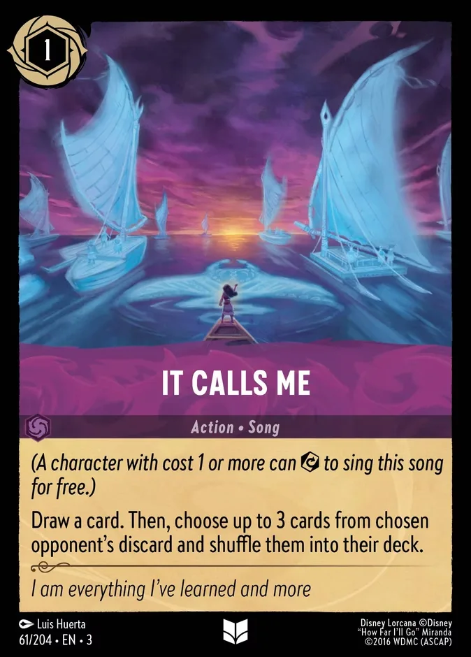 It Calls Me #61 Into the Inklands Disney Lorcana card