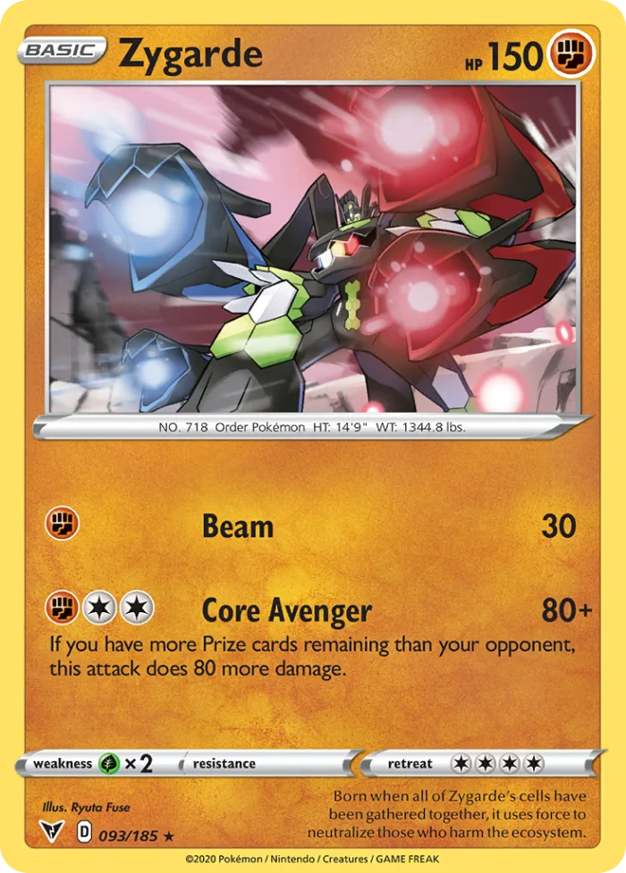 Zygarde #93 Vivid Voltage Pokemon card