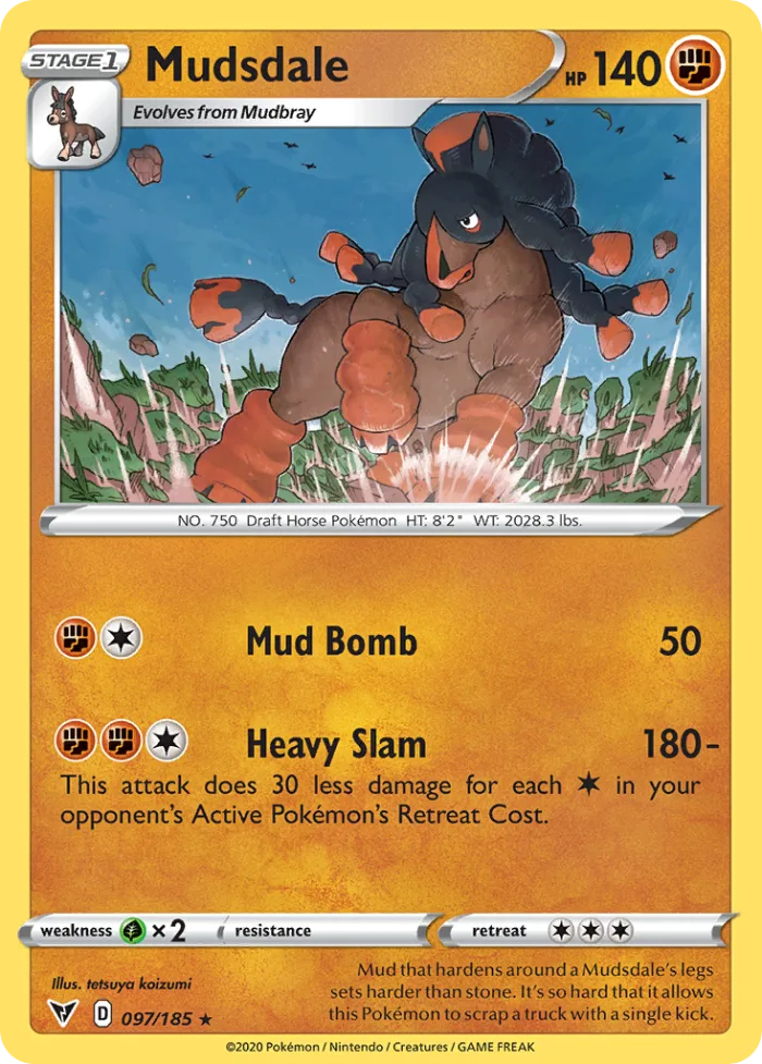 Mudsdale #97 Vivid Voltage Pokemon card