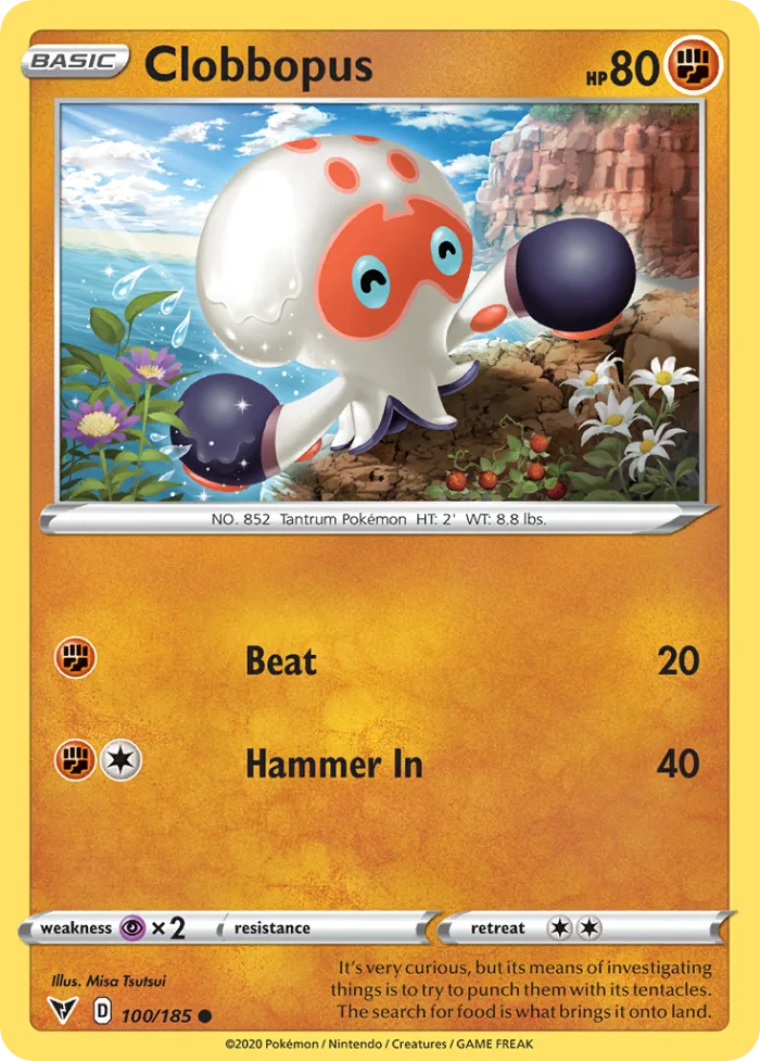 Clobbopus #100 Vivid Voltage Pokemon card