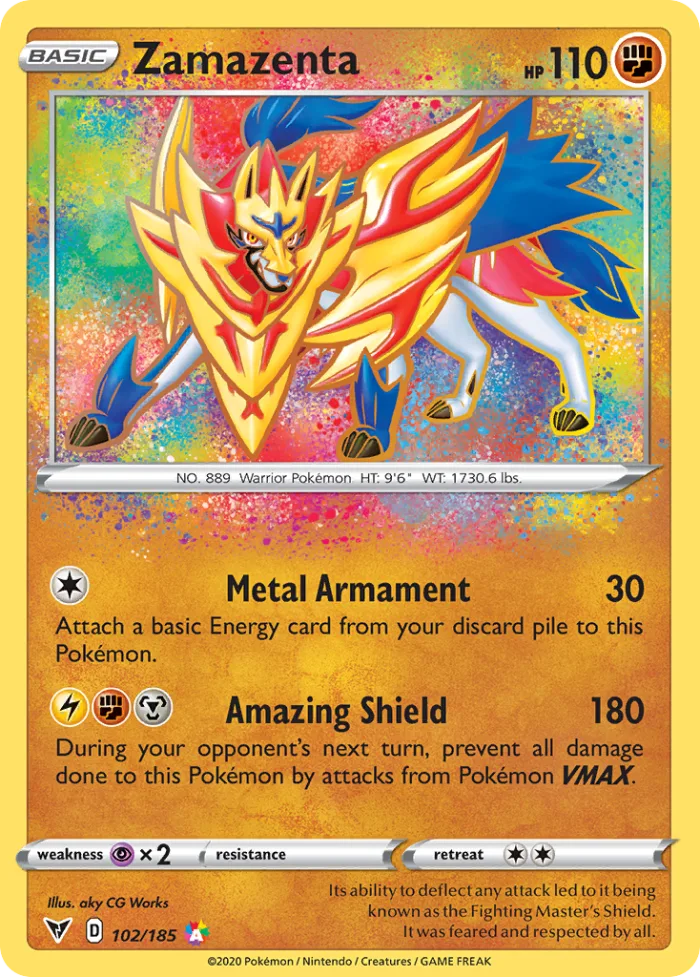 Zamazenta #102 Vivid Voltage Pokemon card