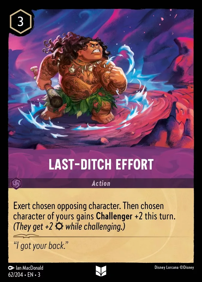 Last-Ditch Effort #62 Into the Inklands Disney Lorcana card