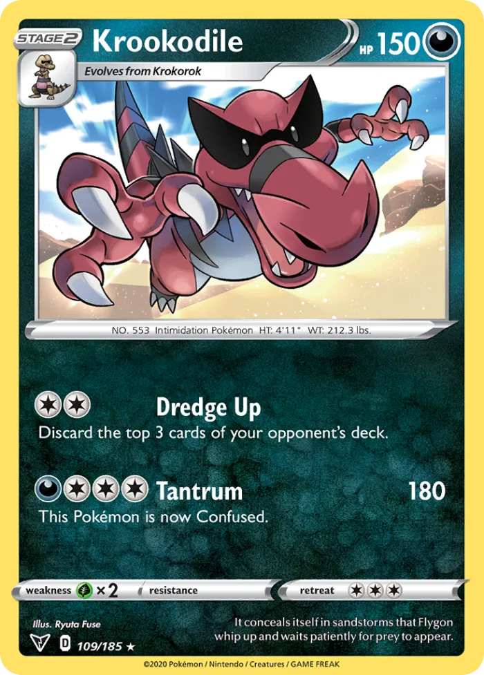 Krookodile #109 Vivid Voltage Pokemon card