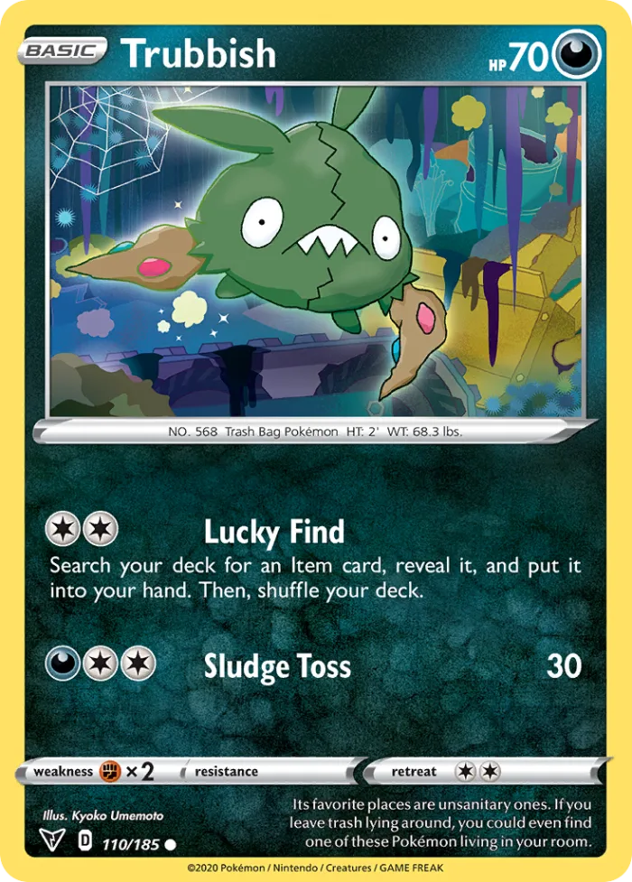 Trubbish #110 Vivid Voltage Pokemon card
