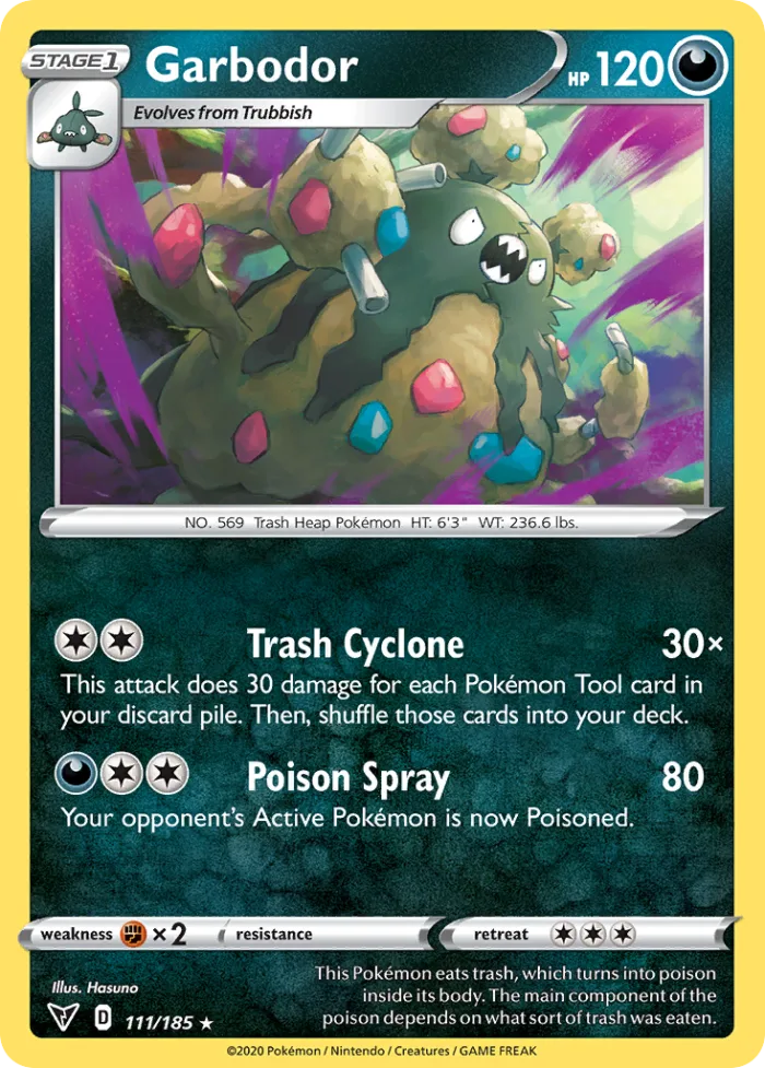 Garbodor #111 Vivid Voltage Pokemon card