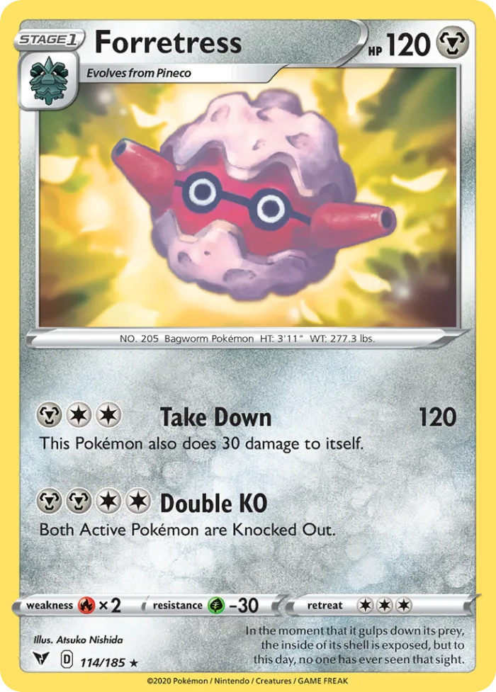 Forretress #114 Vivid Voltage Pokemon card