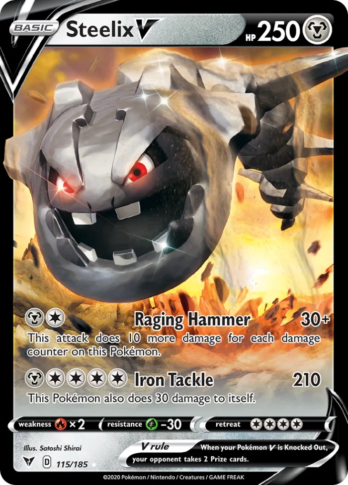 Steelix V #115 Vivid Voltage Pokemon card