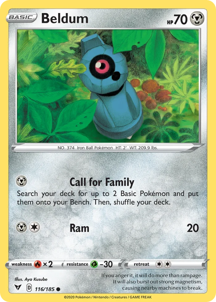 Beldum #116 Vivid Voltage Pokemon card