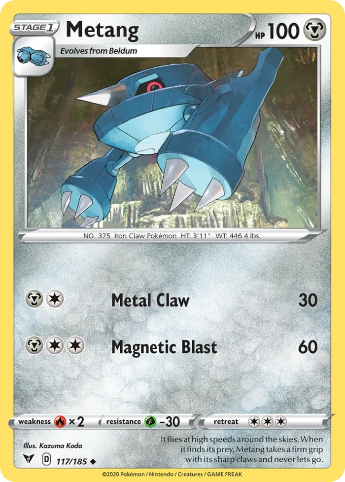 Metang #117 Vivid Voltage Pokemon card