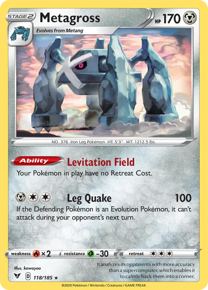 Metagross #118 Vivid Voltage Pokemon card