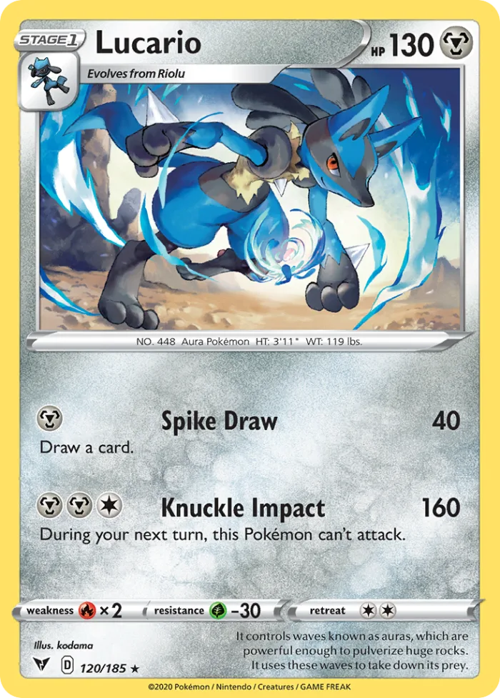 Lucario #120 Vivid Voltage Pokemon card