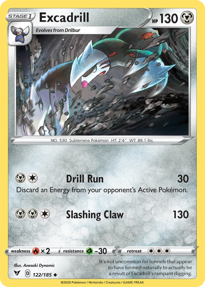 Excadrill #122 Vivid Voltage Pokemon card