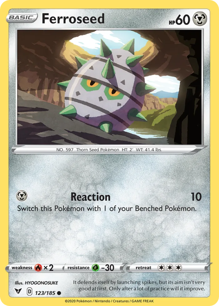 Ferroseed #123 Vivid Voltage Pokemon card