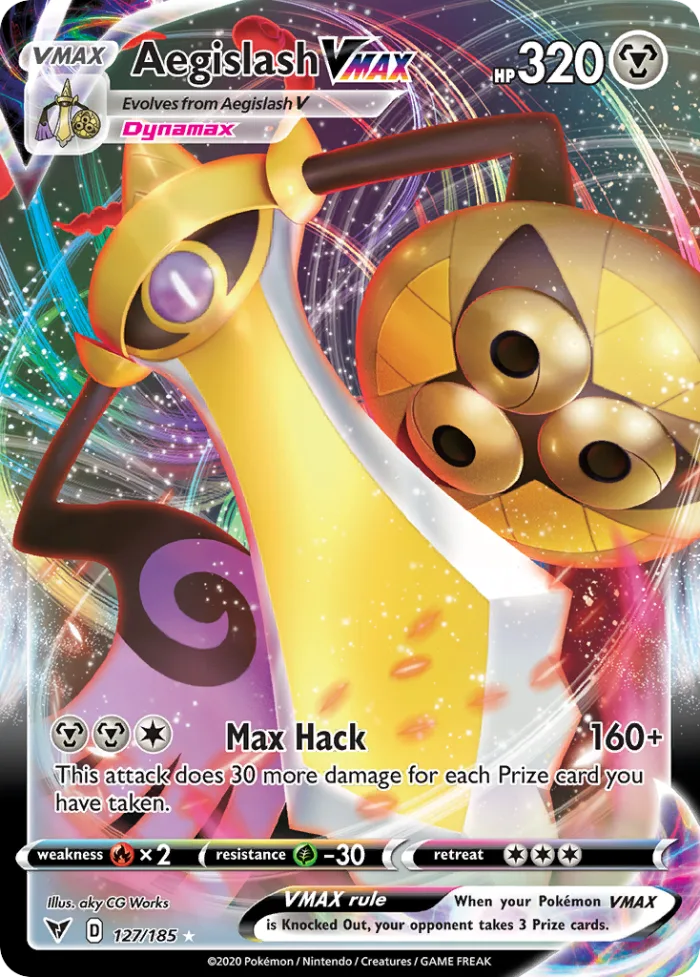 Aegislash VMAX #127 Vivid Voltage Pokemon card