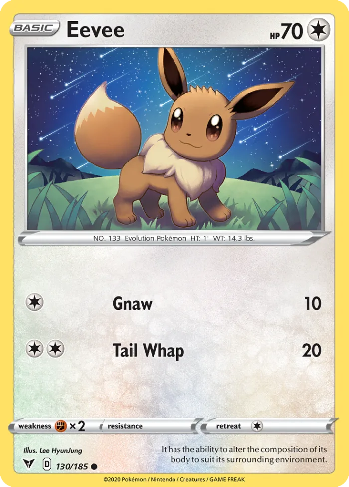 Eevee #130 Vivid Voltage Pokemon card