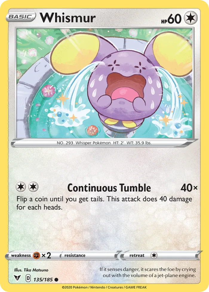 Whismur #135 Vivid Voltage Pokemon card