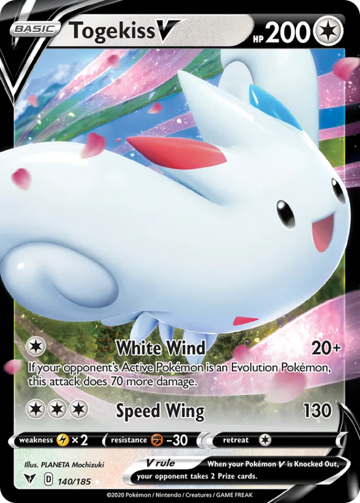 Togekiss V #140 Vivid Voltage Pokemon card
