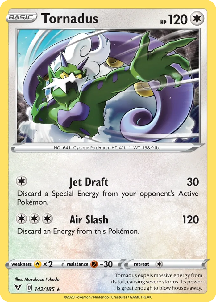 Tornadus #142 Vivid Voltage Pokemon card