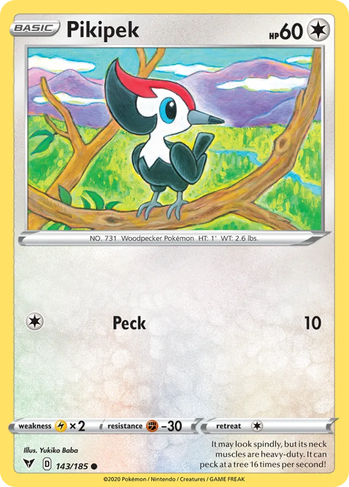 Pikipek #143 Vivid Voltage Pokemon card