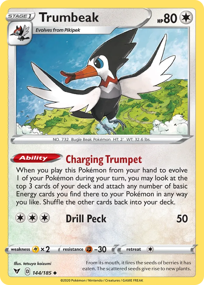 Trumbeak #144 Vivid Voltage Pokemon card