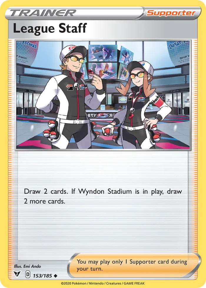 League Staff #153 Vivid Voltage Pokemon card